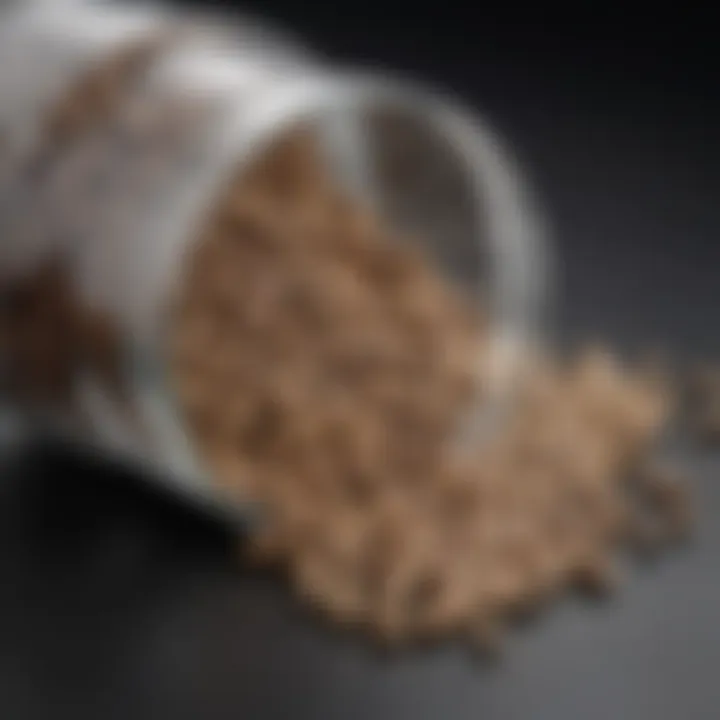 Highly Effective Rat Poison Pellets Close-up of rat poison pellets in a secure container