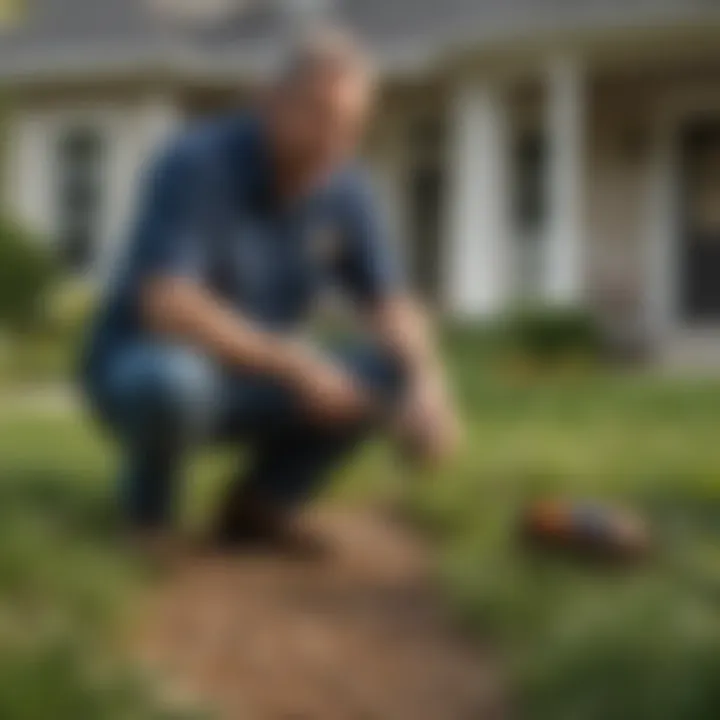 Reading, MA homeowner discussing pest control options