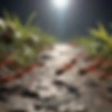 Close-up of red ants on a surface