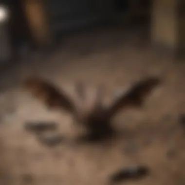 Sustainable Bat Displacement Illustration showing bats safely relocated to a new habitat