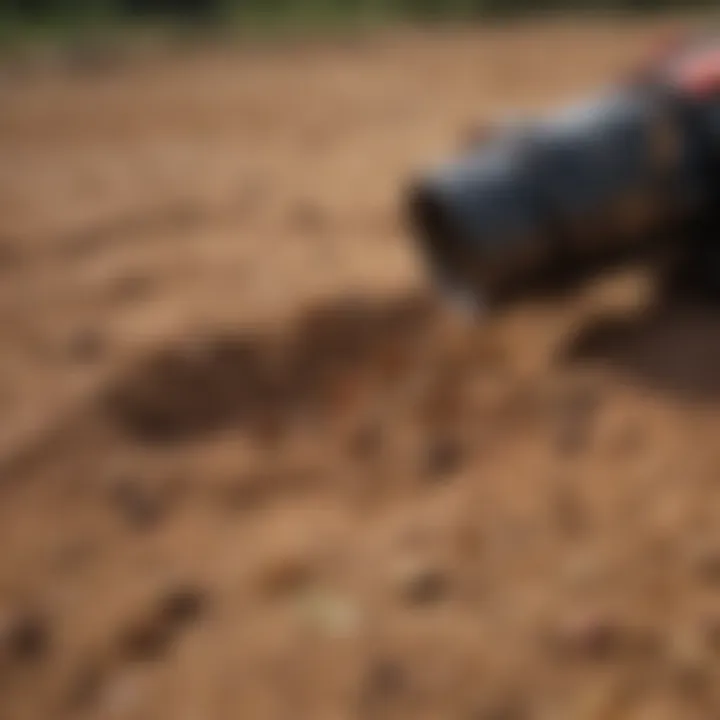 Removing termite bait station from soil