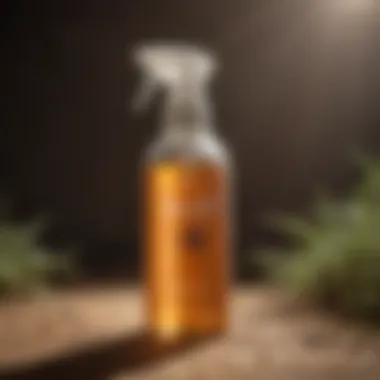 Natural chigger repellent spray bottle