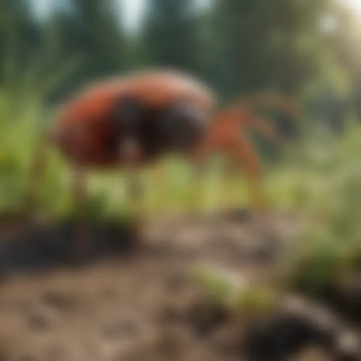 Outdoor protection against chiggers with barrier spray