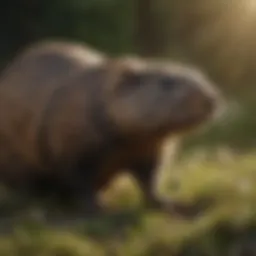 Mole repellent method using natural deterrents