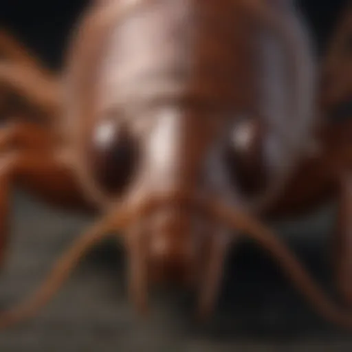 Detailed diagram of a cockroach's anatomy