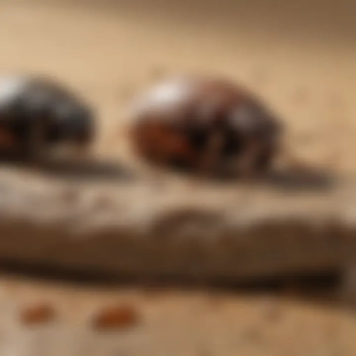 Before and after comparison of a roach-infested area