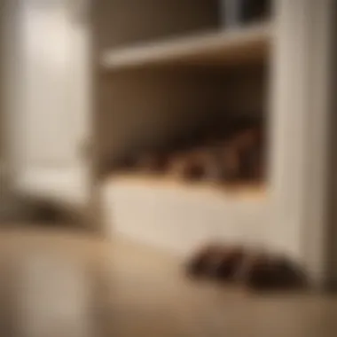 Revealing Nesting Areas of Roaches Roach nest hidden behind cabinet