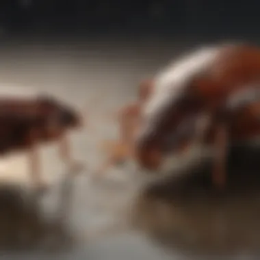 Potent Roach-Repelling Gel Barrier A close-up of roaches being repelled by a potent gel barrier