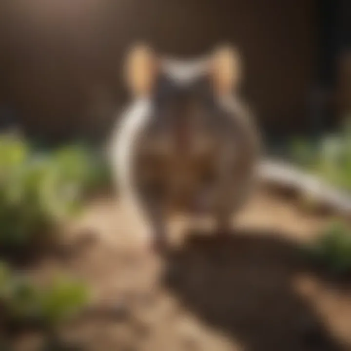 Rodent avoiding area treated with peppermint oil