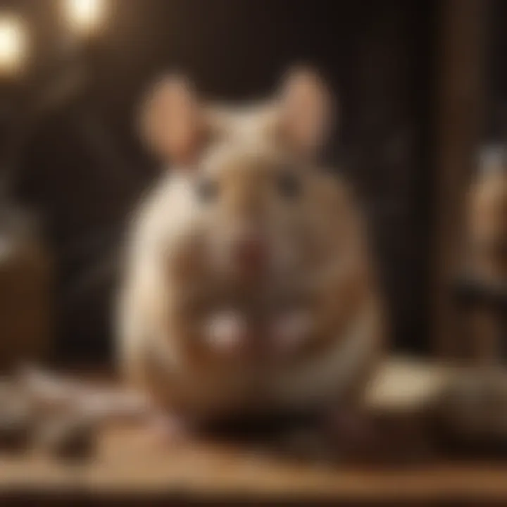 Rodent showcasing its intricate grooming routine