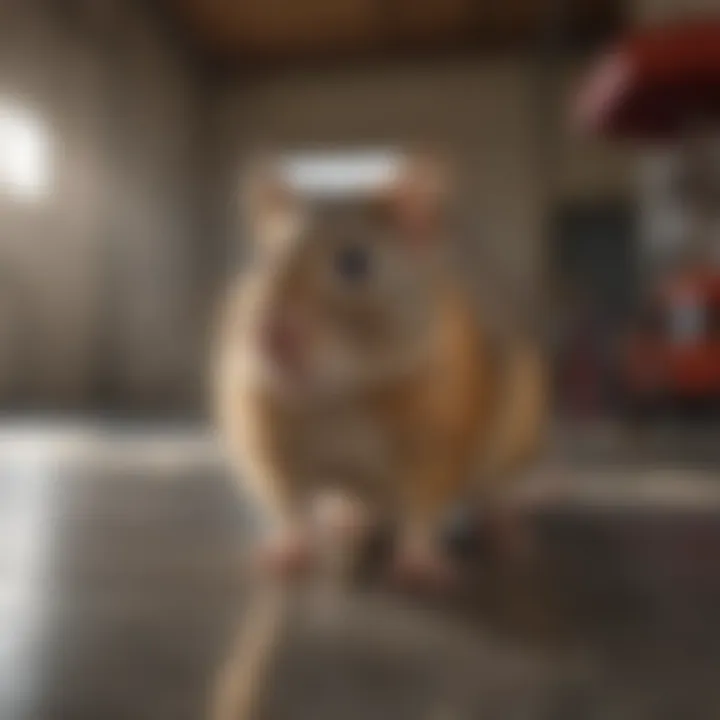 Exterminator treating a commercial building for rodent infestation in Temecula