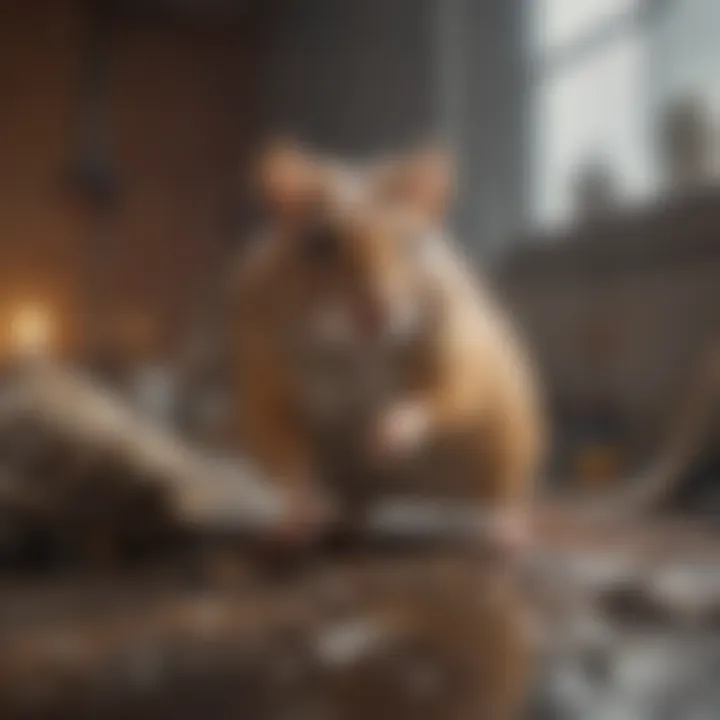 Illustration showcasing rodent infestation consequences on health and safety