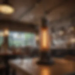 A modern fly zapper installed in a restaurant setting.