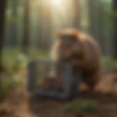 Safe and humane critter trapping techniques in action