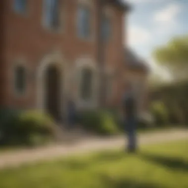 Customer Satisfaction with Local Pest Control Satisfied homeowner receiving pest control service