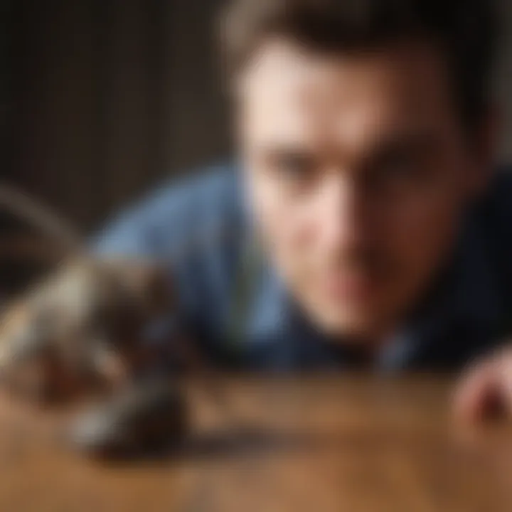 A professional conducting a pest inspection.