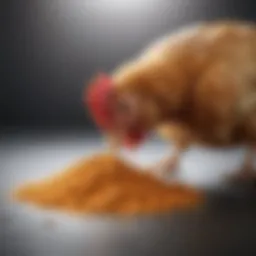 Illustration depicting the scientific composition of chicken flea powder