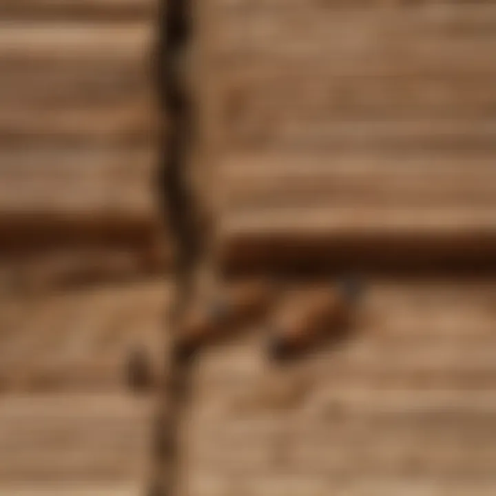 Visual guide showing signs of termite infestation in a home