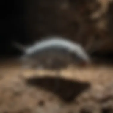 Silverfish in the Shadowy Depths Silverfish crawling in a shadowy corner