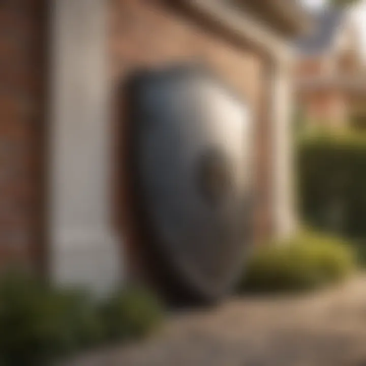 A shield with a barrier preventing pests from entering a house