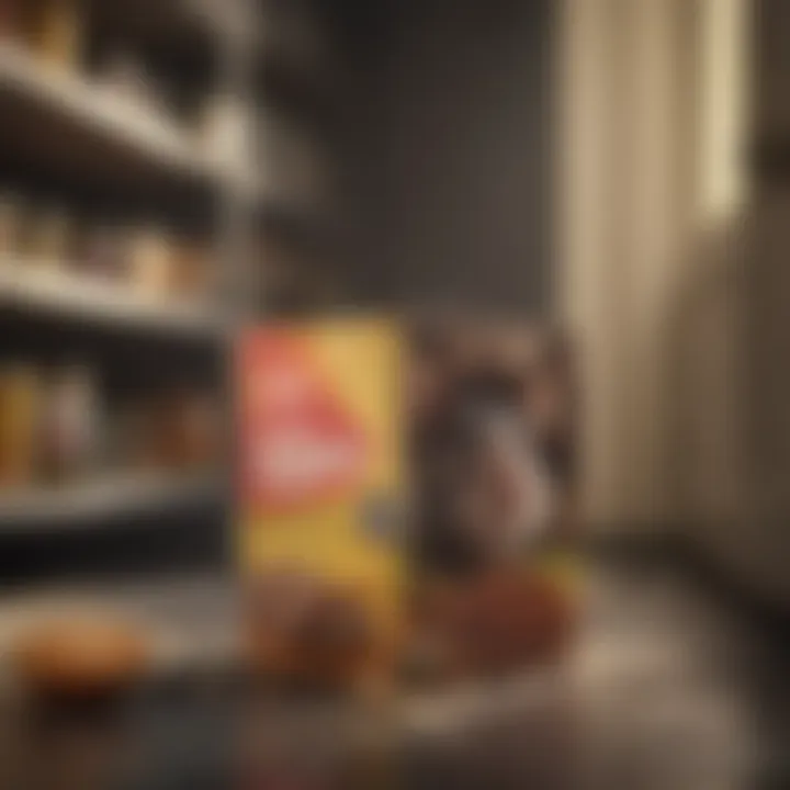 Gnawed food packaging in pantry