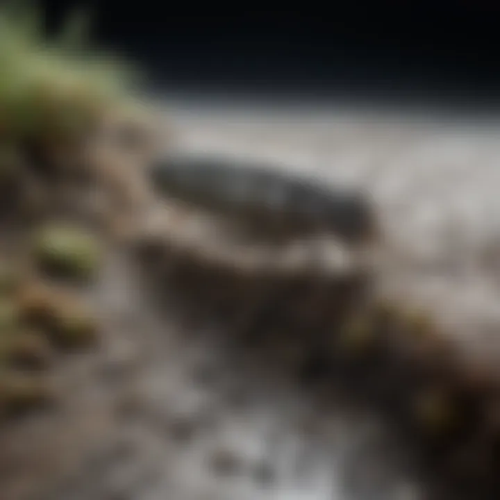 Moldy Allure: Silverfish Crawling on Moldy Surfaces Silverfish Crawling on Moldy Surface