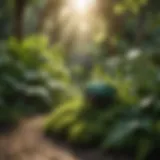 Innovative Pest Control Technology in Lush Garden Setting Lush green garden with pest control technology