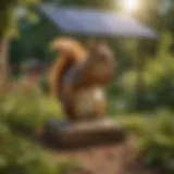Innovative Solar-Powered Squirrel Repellent in Garden