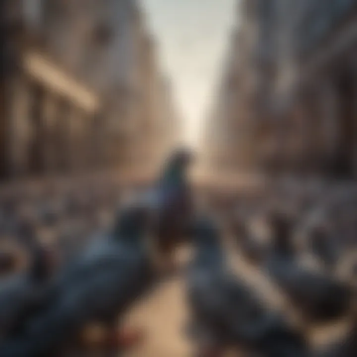 Pigeon startle response sound illustration