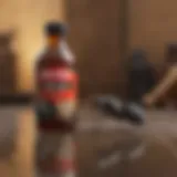 Close-up of Spectracide Terminate Termite and Carpenter Ant Killer bottle with a blurred background