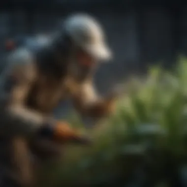 Applying Bifen XTS on Plants Spraying Bifen XTS insecticide on plants