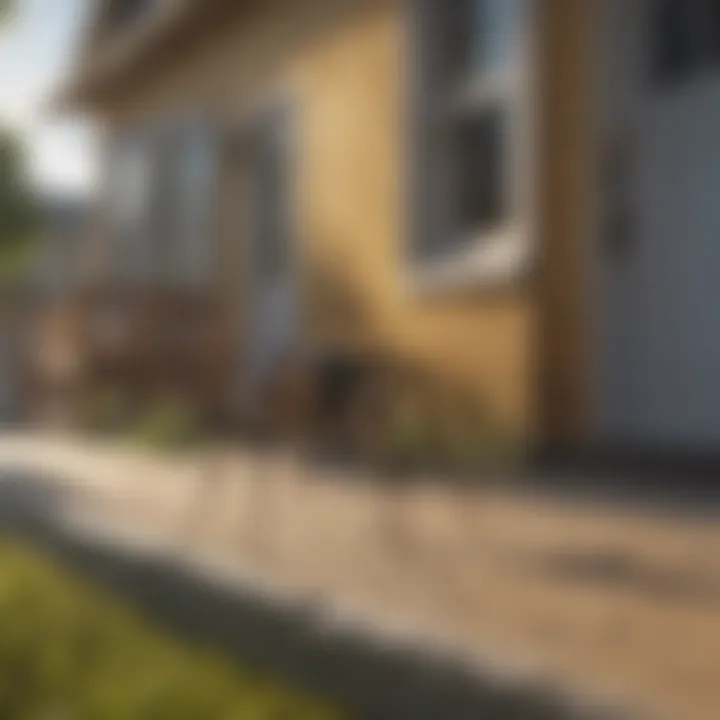 Outdoor Spider Spray Application Spraying outdoor perimeter of a house with spider spray