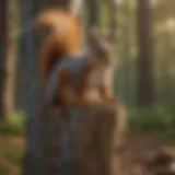 Illustration of squirrel behavior patterns