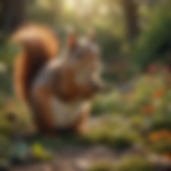 Squirrel-friendly garden design