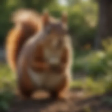 Squirrel Mace Application on Garden Plants