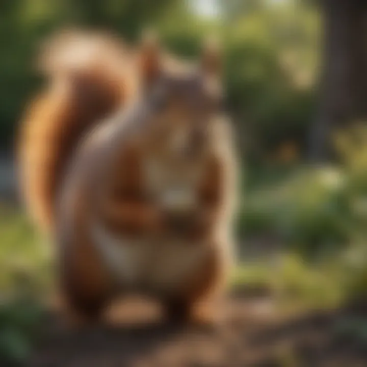 Squirrel Mace Application on Garden Plants