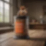 Squirrel Mace Canister on Wooden Table