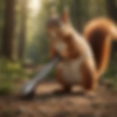 Evolution of Squirrel Mace Illustration showcasing the evolution of squirrel mace as a tool