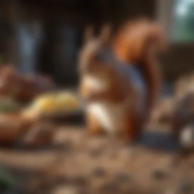 Squirrel Mace Ingredients in Rustic Setting