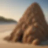 Intricate architecture of strand termite mound on beach