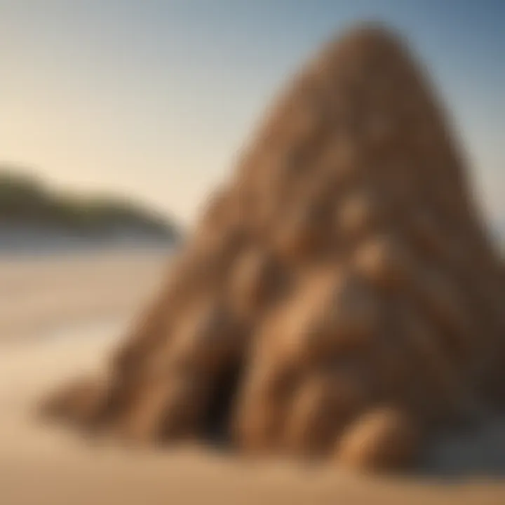 Intricate architecture of strand termite mound on beach