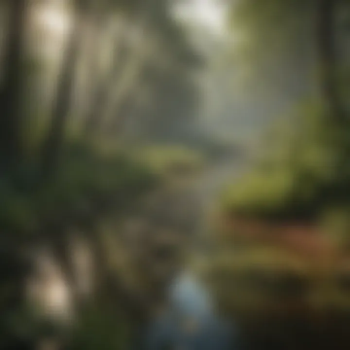 Natural Habitats of Mosquitoes A lush wetland environment illustrating the natural habitat of mosquitoes.