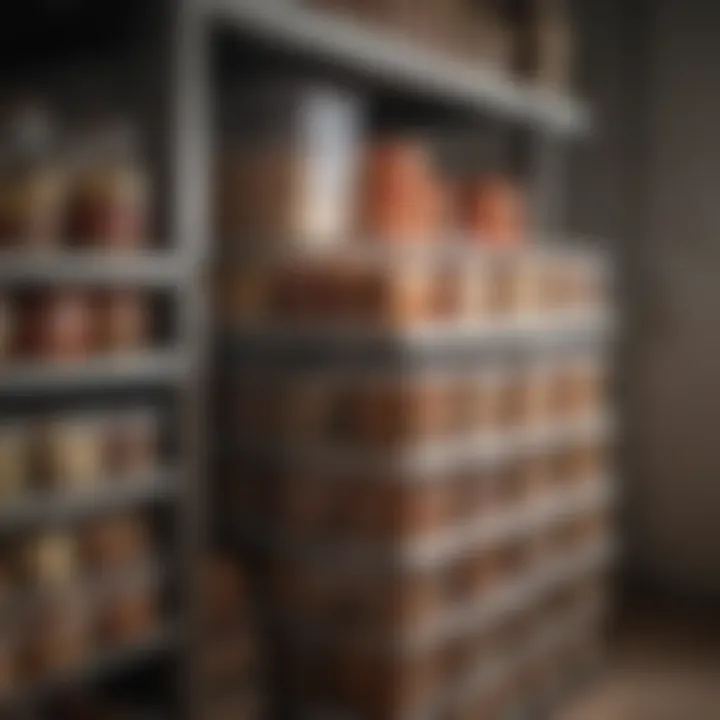 Close-up of food storage to prevent attracting rats