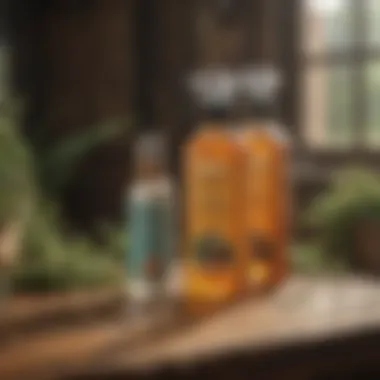 Environmentally friendly repellent options displayed in a rustic setting