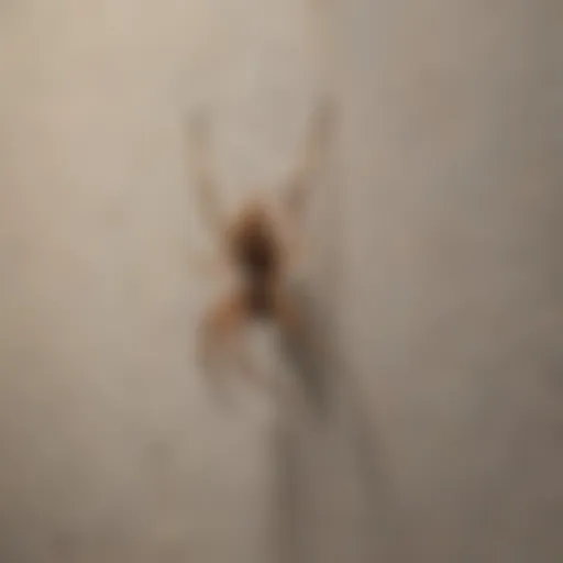 Spider in Corner of Room A spider resting on a web in a corner of a room