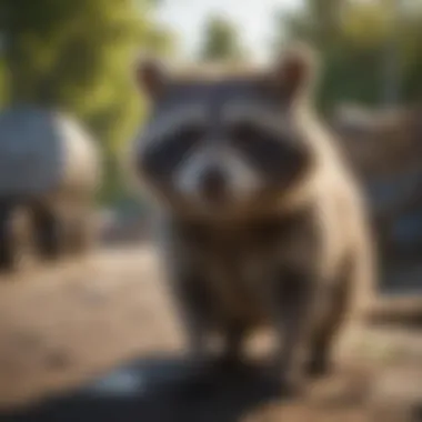 Effective Barrier Against Raccoons Physical barrier around a garbage area