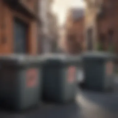 Locked Waste Containers Secured trash bins with locking mechanisms