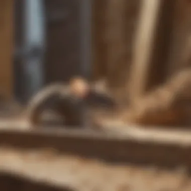 Mouse Navigation Around Obstacles Illustration of a mouse navigating around obstacles