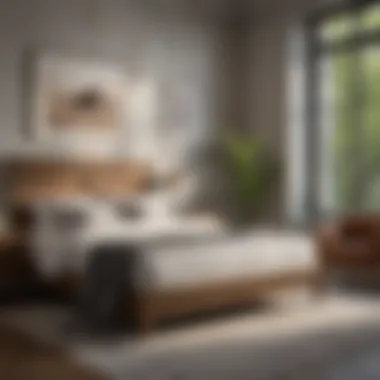 Bedroom with stylish mattress encasement and peaceful ambiance