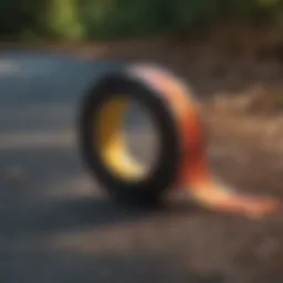 Reflective tape used in outdoor settings